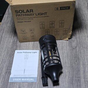 6 Pack Solar Pathway Lights Outdoor, Outdoor Garden Lights Auto On/Off Brand New